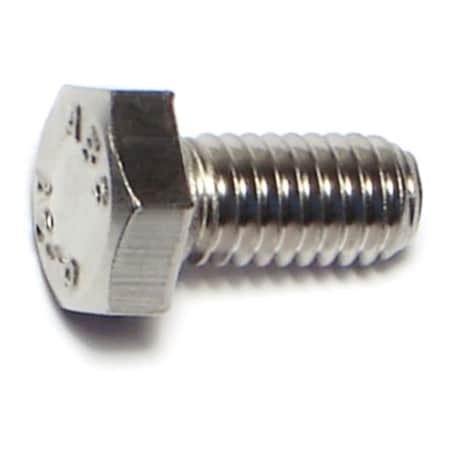 Midwest Fastener A2, M6-1.00 Hex Head Cap Screw, Plain Stainless Steel, 12 mm L, 50 PK 55160